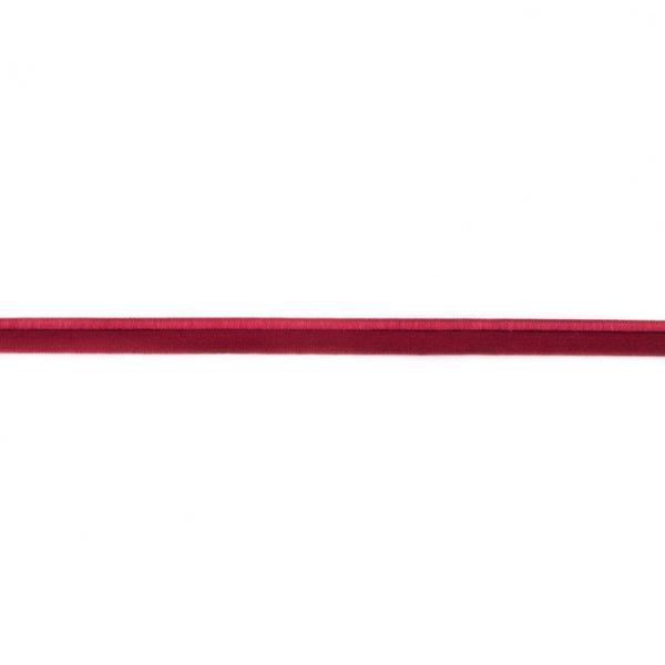 elastisches Glanz-Paspelband Bordeaux